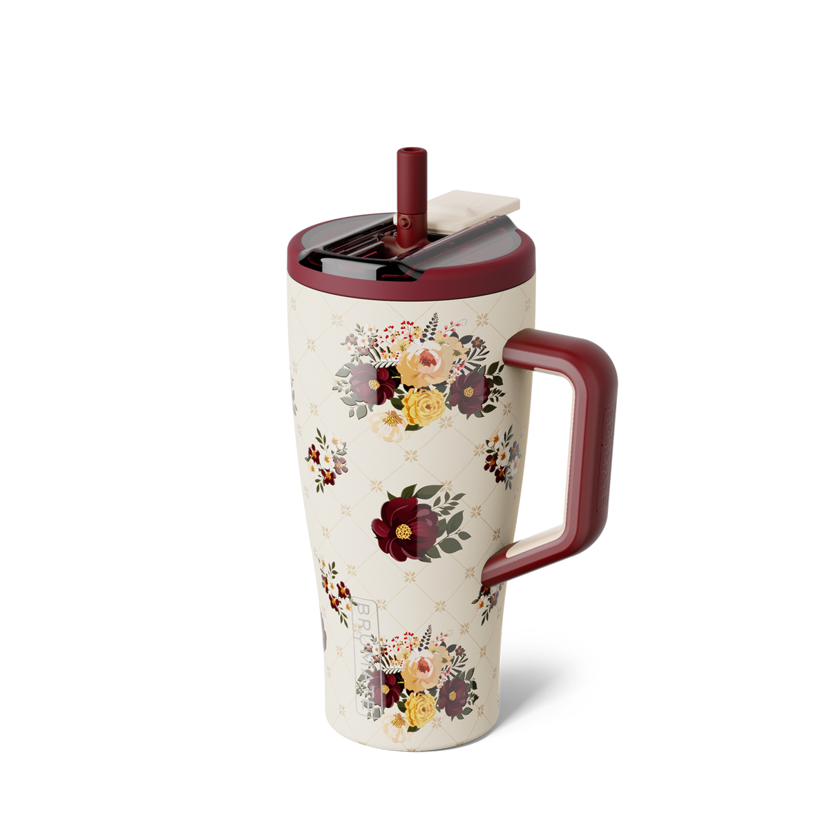 Era Flip 30oz | Quilted Floral Tumbler | BrüMate